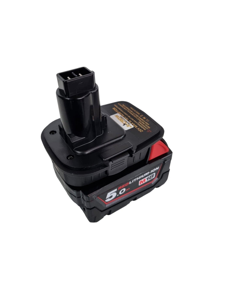 Adapter for MILWAUKEE 18v Li-ion battery to DeWalt 18v Ni-cd/Ni-mh Tools. With USB - JoCROW PTY LTD