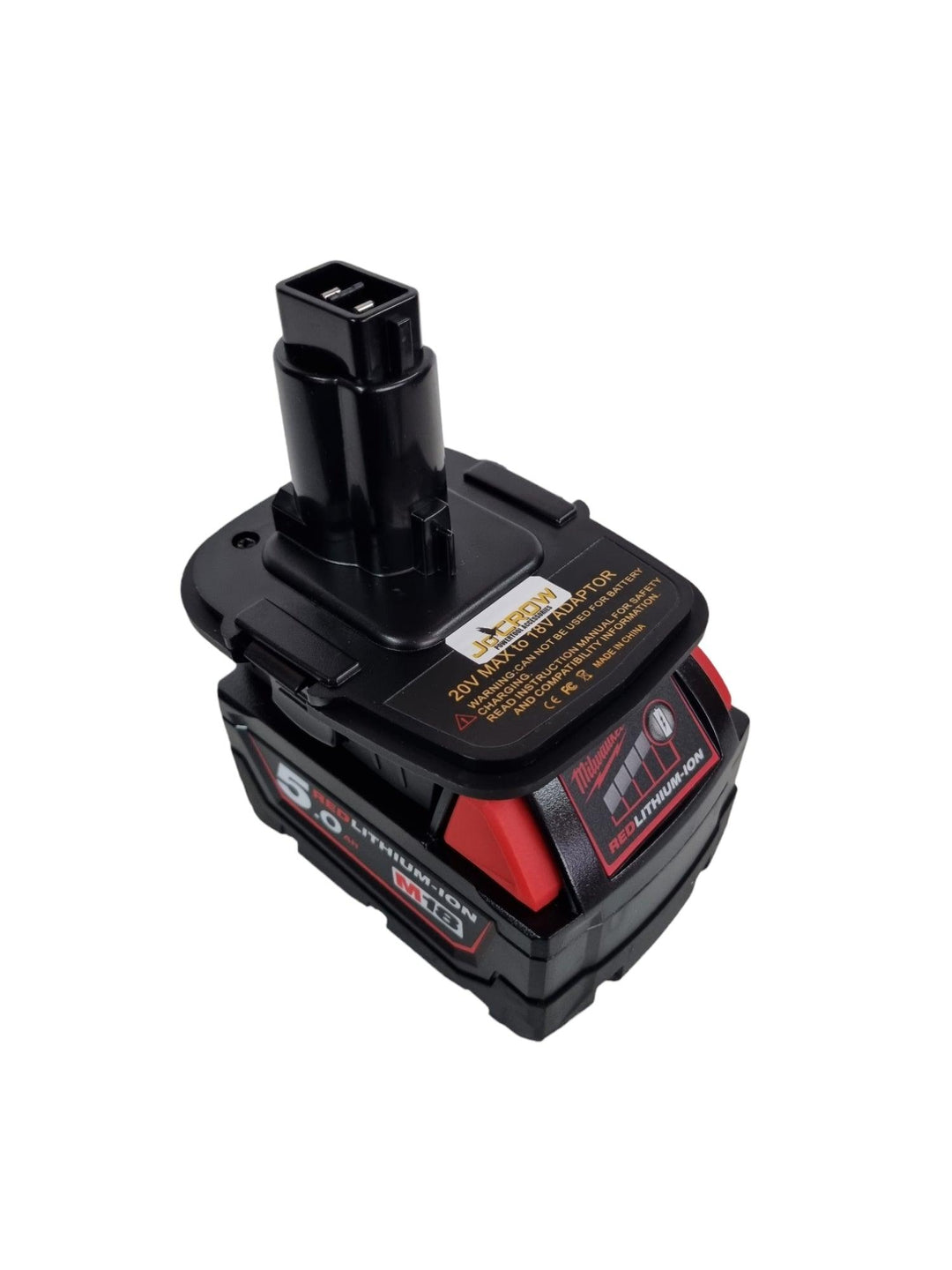 Adapter for MILWAUKEE 18v Li-ion battery to DeWalt 18v Ni-cd/Ni-mh Tools. With USB - JoCROW PTY LTD